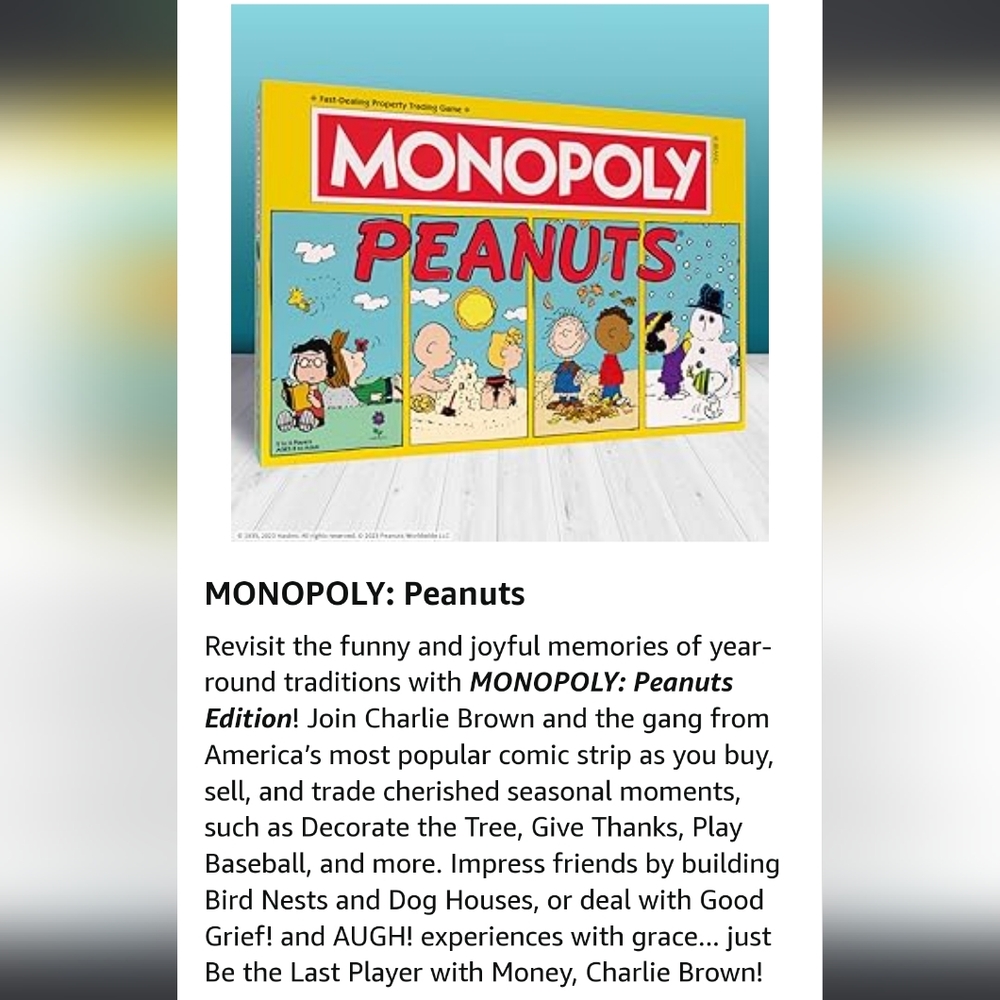 Monopoly: Peanuts - Picture 2 of 11